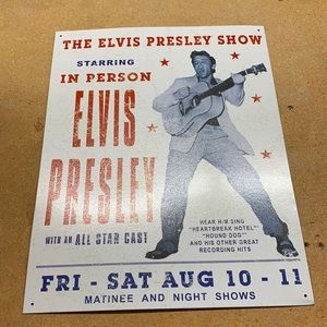 Elvis Presley Tin poster